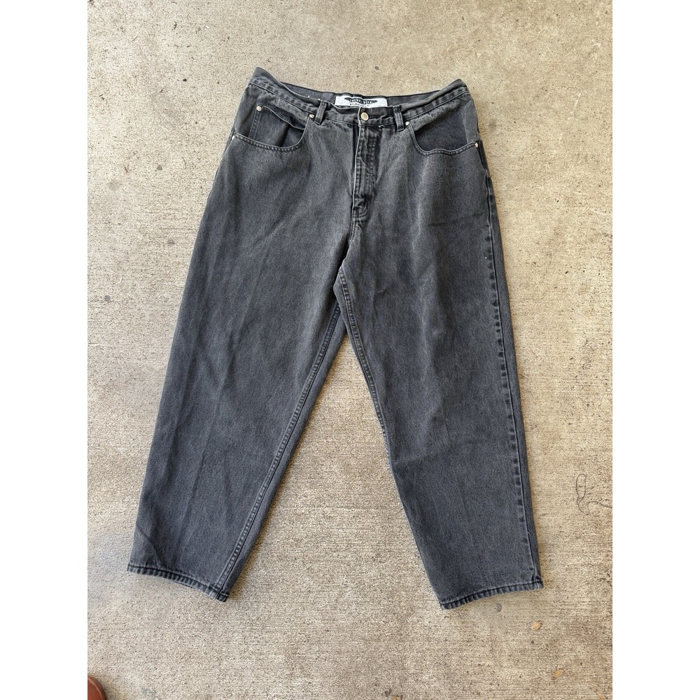 Vintage Anchor Blue Baggy Black Jeans 34x28 Denim 90s Skater